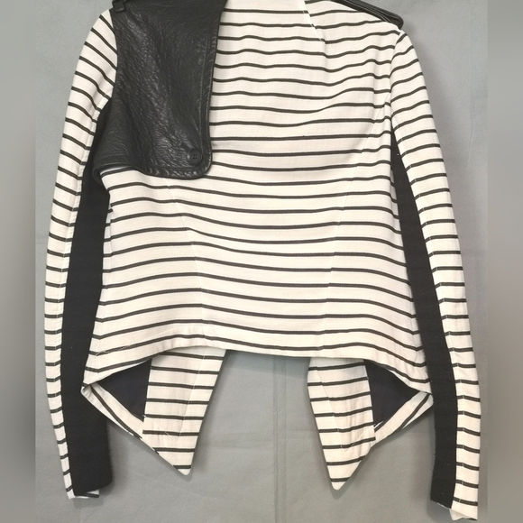 Vintage Yigal Azrouel Striped Leather Biker Jacket - Picture 6 of 7
